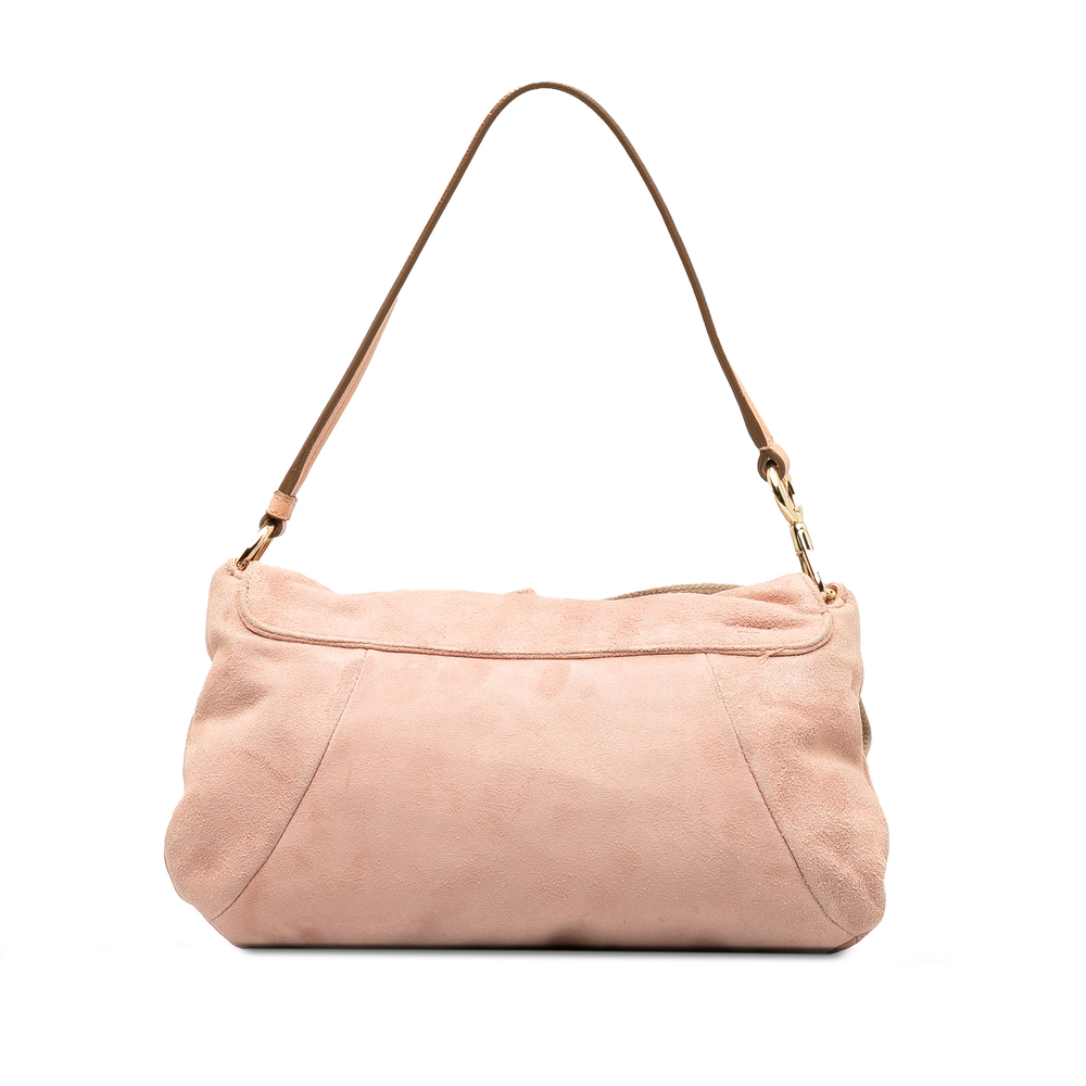 SAINT LAURENT Suede Nadja Rose Flap Bag - Picture 3 of 9